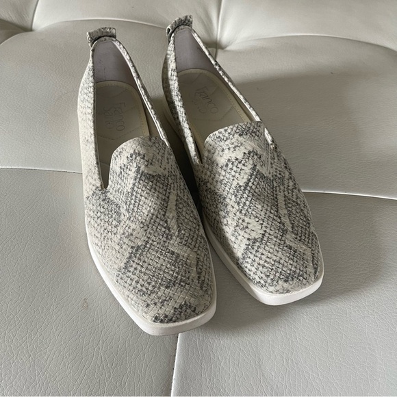 Franco Sarto Women’s 7.5 Boston Slip-On Leather faux snakeskin GUC - Picture 1 of 13
